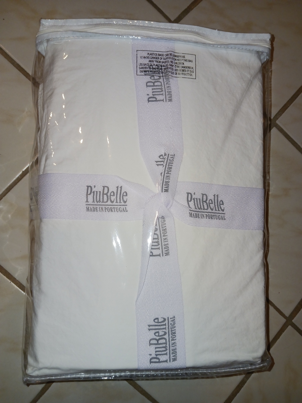 PiuBelle White 100% Cotton Queen Sheet Set - 4 Piece - Picture 4 of 7